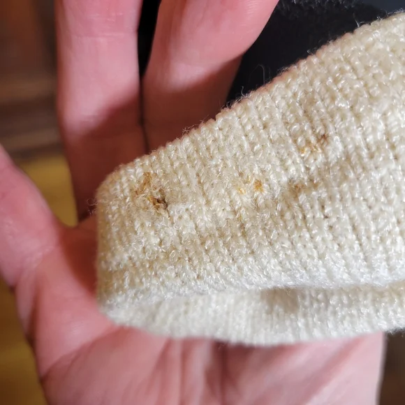 VINTAGE 80'S HAND LOOMED KNIT BOW DRESS BY HARLAN - Picture 9 of 11